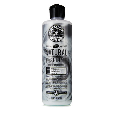 Chemical Guys Natural Shine New Look Shine Plastic, Rubber, Vinyl Dressing 473ml - WWW.PLANETAUTO.IE