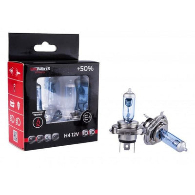 H4 12v Halogen Bulb Pair +50% Brighter - WWW.PLANETAUTO.IE