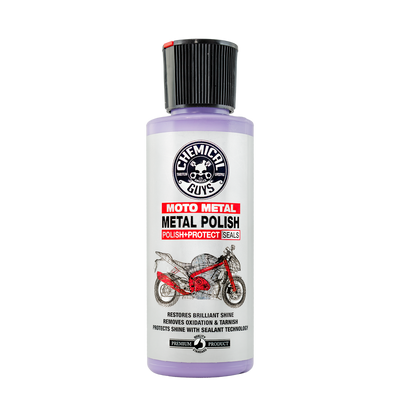 Chemical Guys Moto Metal Polish Protect Seals For Motorcycles 118ml - WWW.PLANETAUTO.IE